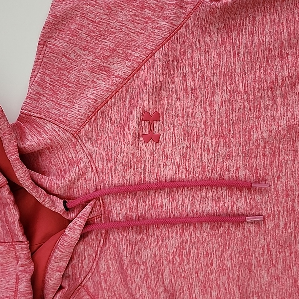 Under Armour Cold Gear Storm 1 Heathered Pink Hoodie Pocket Size S - Picture 6 of 14